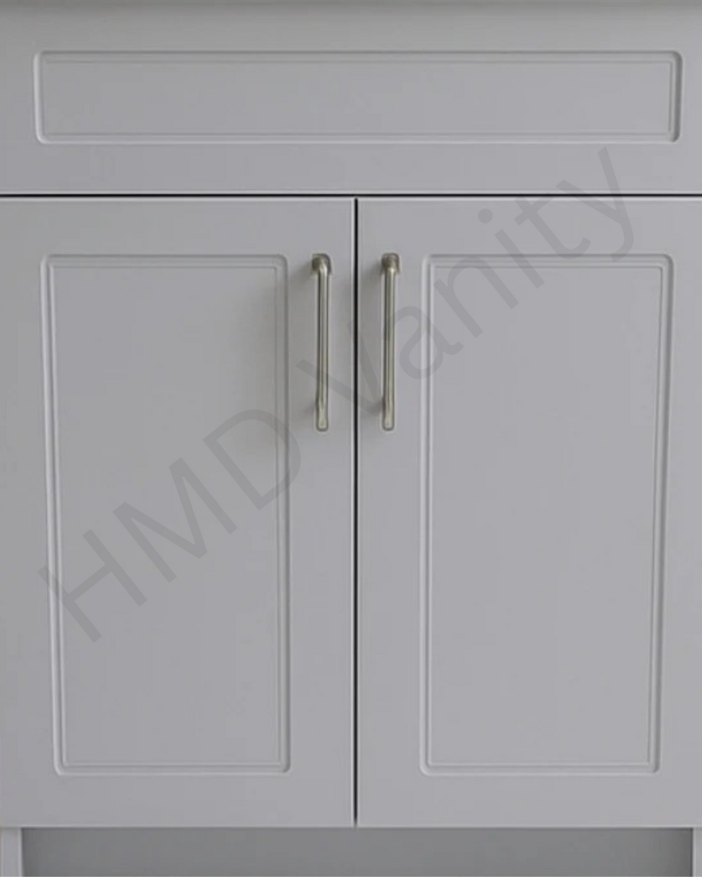 24" Top – 23" Light Gray Finish Vanity (Top & Vanity Sold Separately). Freestanding MDF Cabinet