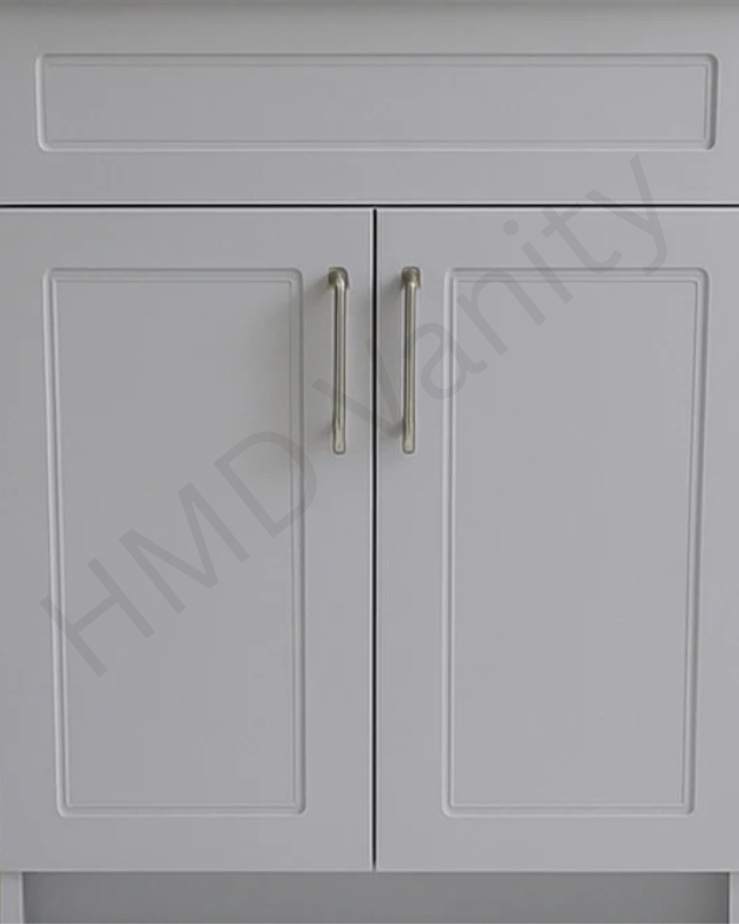 24" Top – 23" Light Gray Finish Vanity (Top & Vanity Sold Separately). Freestanding MDF Cabinet