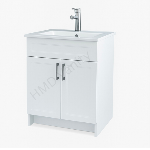 24" Top – 23" White Vanity (Top & Vanity Sold Separately). Freestanding MDF Cabinet